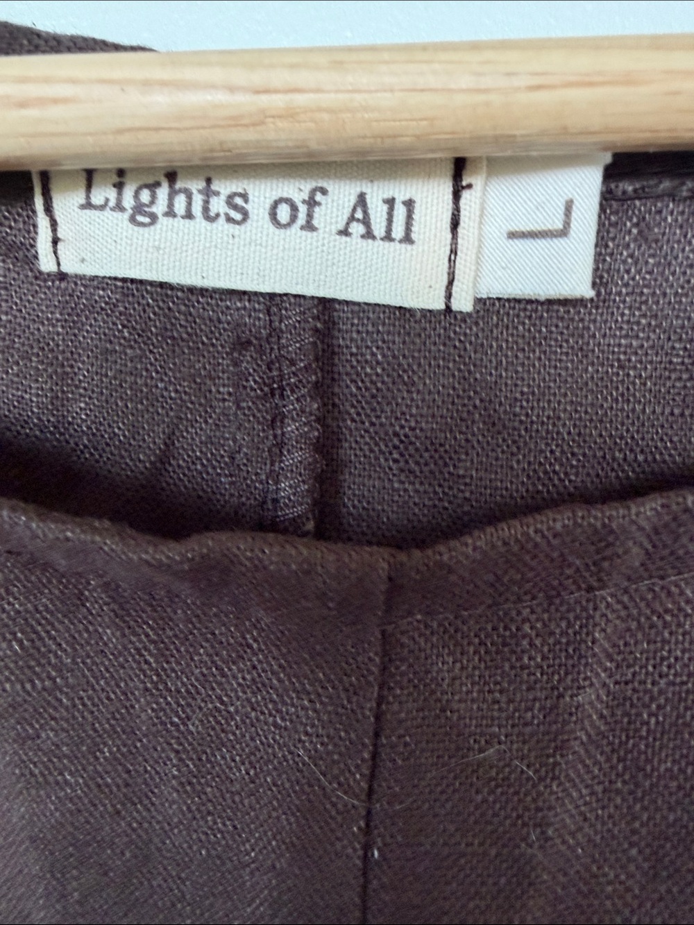 Lights of All Linen Women’s Brown Linen A-Line Dress - Picture 4 of 9